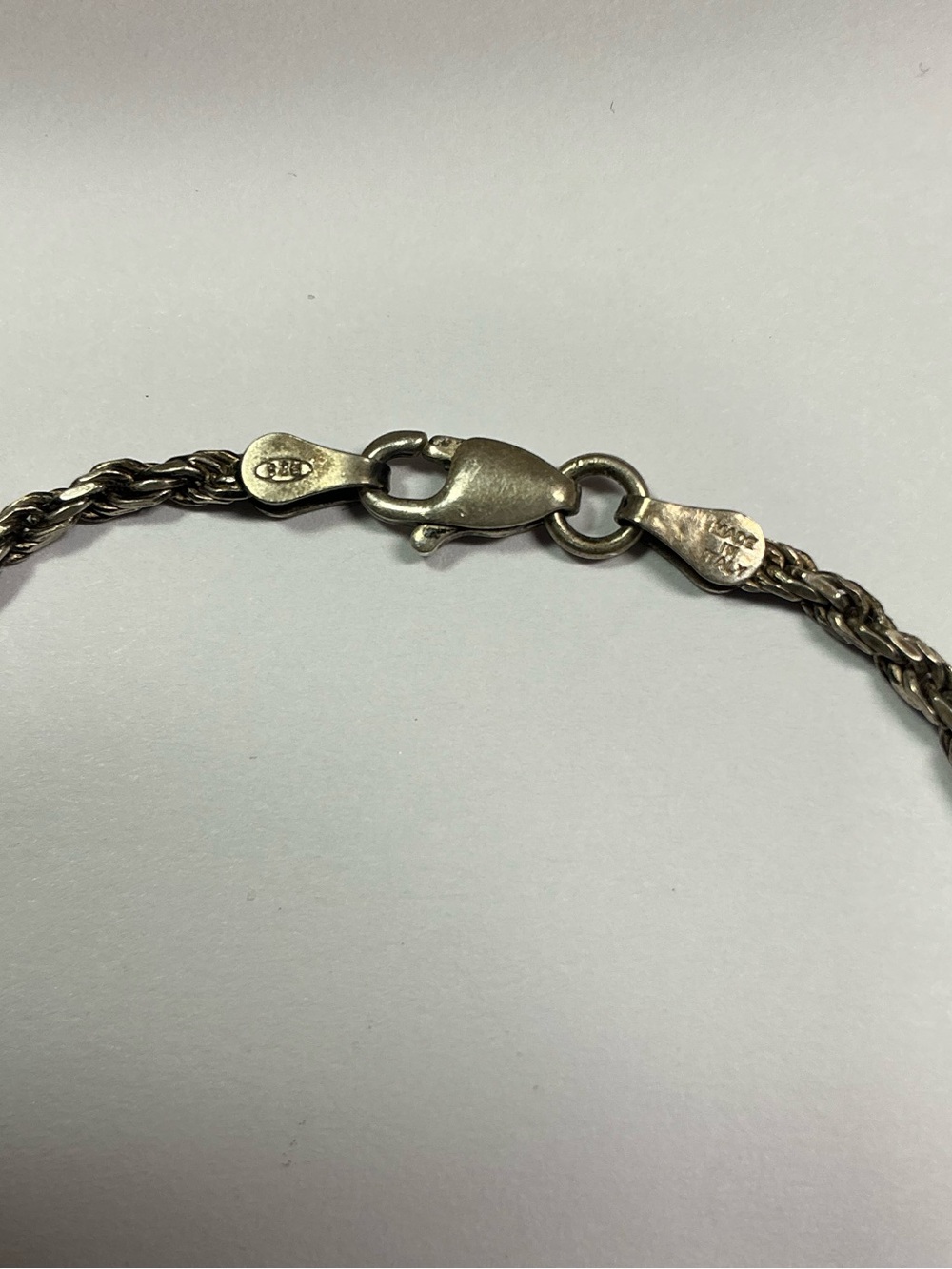 Sterling Silver Rope Chain Bracelet - Silver - Picture 2 of 5